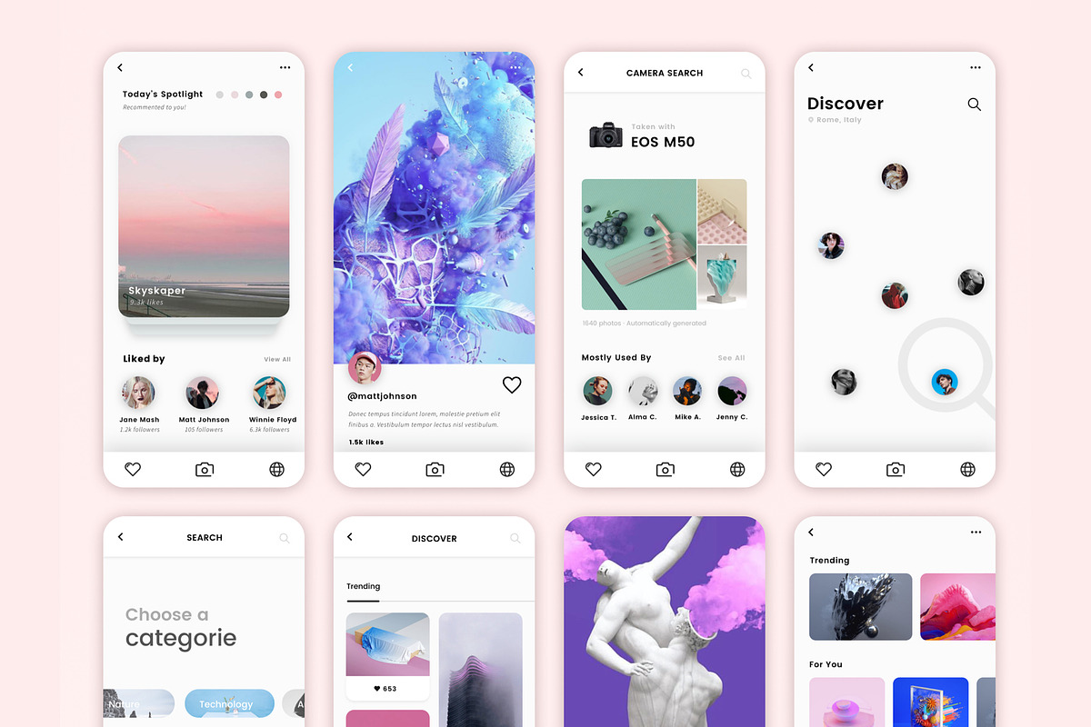 Luna Photo App UI Kit, an UI Kit Template by Aurora. (Photo 4 of 7)
