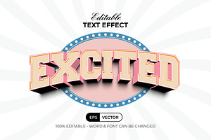 Excited Text Effect 3D Style, a Layer Style Add-On by Mockmenot