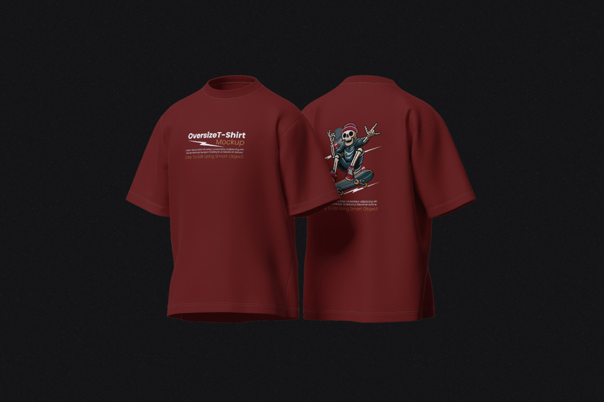 Oversize T-Shirt Mockup Bundle Set, a Shirt Mockup by Rielismee (Photo 5 of 7)
