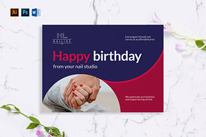 Nail Studio Shop Greeting Card