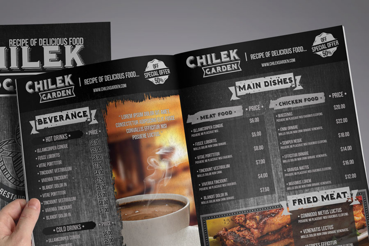 Chilek Garden Menu Pack, a Brochure Template by fatihakdemir (Photo 2 of 5)