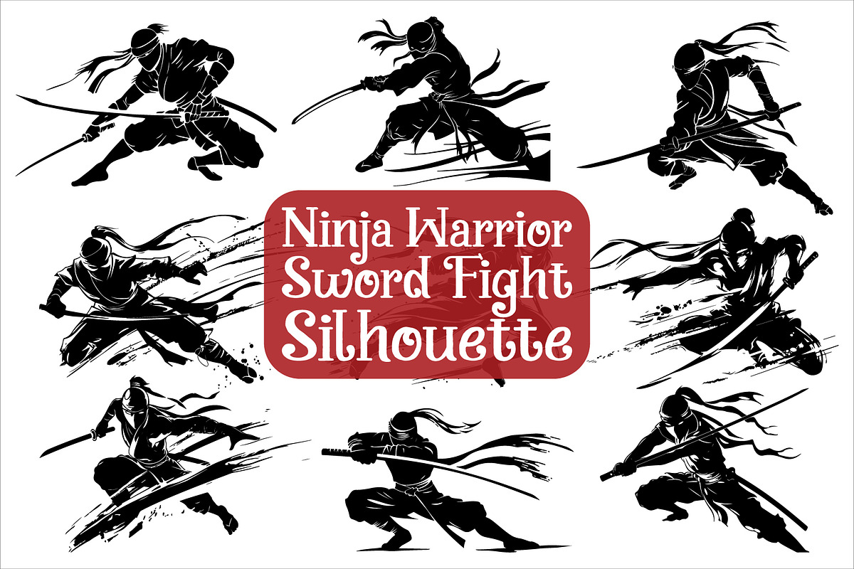 Ninja Warrior Sword Fight, an Illustration by Creativeshirt