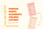 Bold Retro Price List Templates, a Stationery Template by Hell Yeah Designs (Thumbnail 5 of 5)