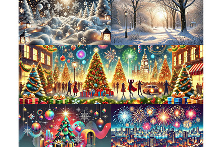 Christmas winter illustrations