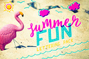 Summer Fun Lettering Pack, a Seasonal Illustration by JoshuaRed Design (Thumbnail 1 of 6)