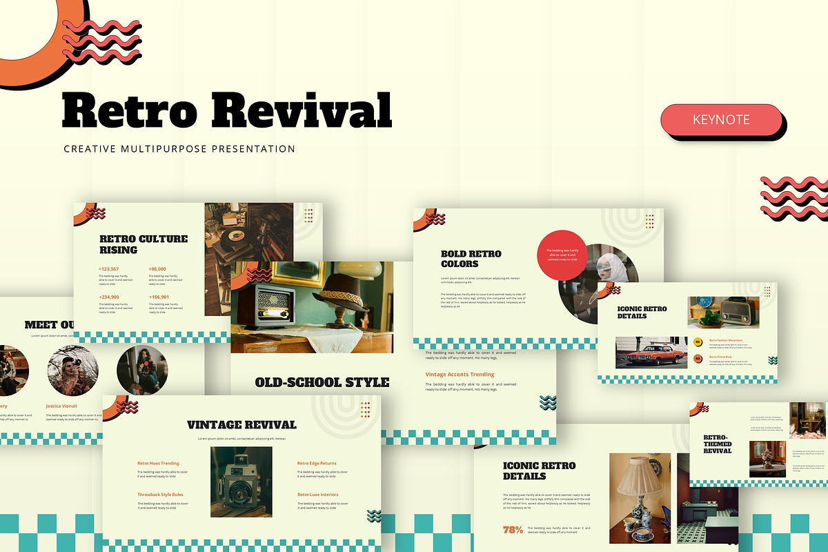 Retro Revival - Keynote, a Presentation Template by AQR Studio (Photo 1 of 3)