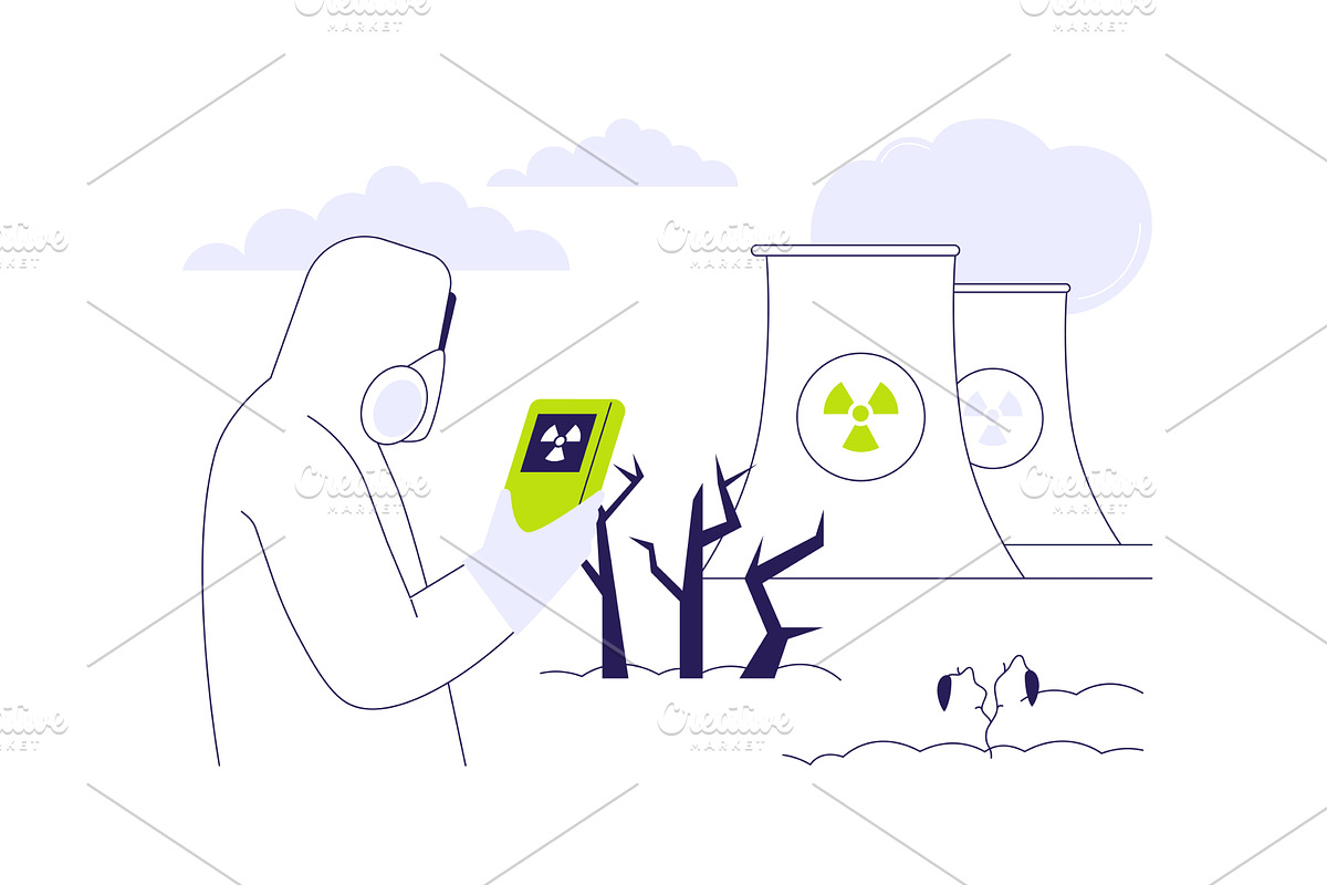 Radiation sensor abstract concept, a Technology Illustration by Visual Generation