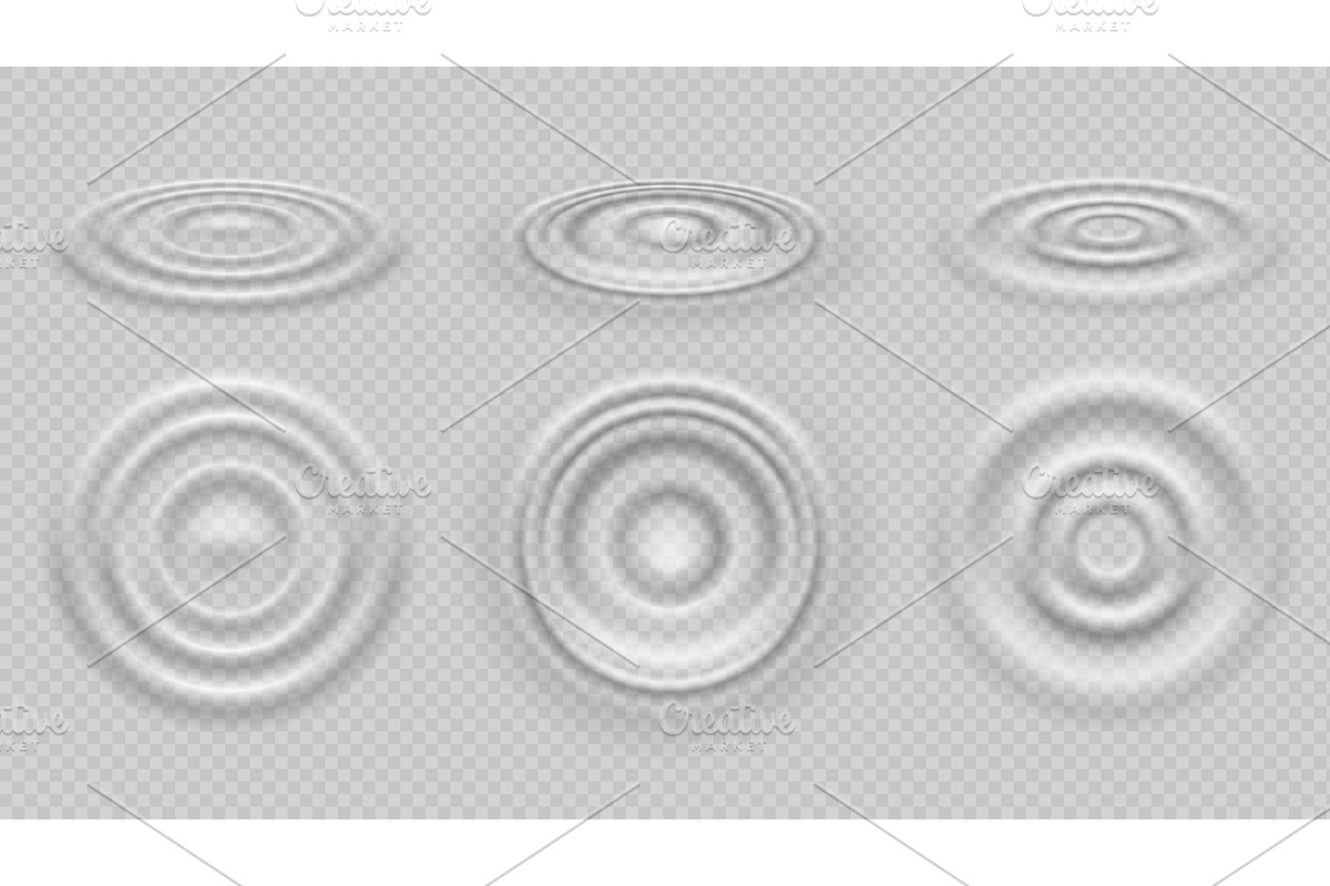 Ripple water wave top view, an Object Illustration by Buch&Bee