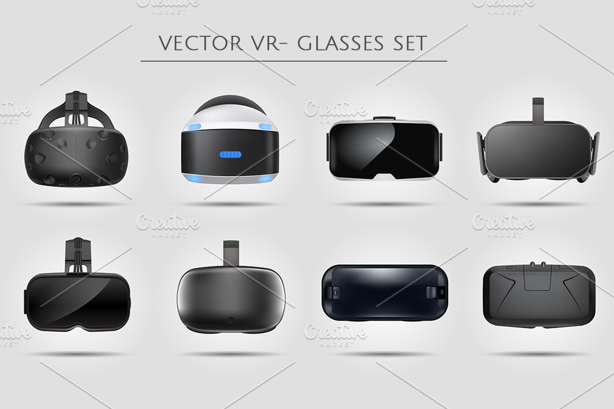 VR virtual reality glasses set, a Technology Illustration by Nikelser (Photo 1 of 9)