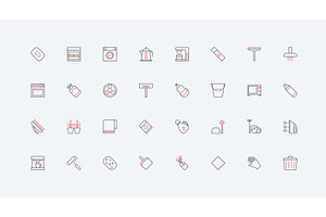 Electrical appliances tools icons, an Object Illustration by Lemberg Vector