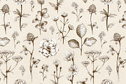 Wild flora. Drawings and patterns, a Pattern Graphic by Sundra (Thumbnail 2 of 12)
