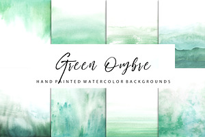 Ombre Bundle Watercolor Backgrounds