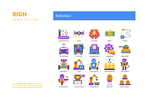 80 Robotics Icons Rich