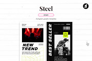 Steel Social media template, a Social Media Template by Chanut is industries (Thumbnail 6 of 11)