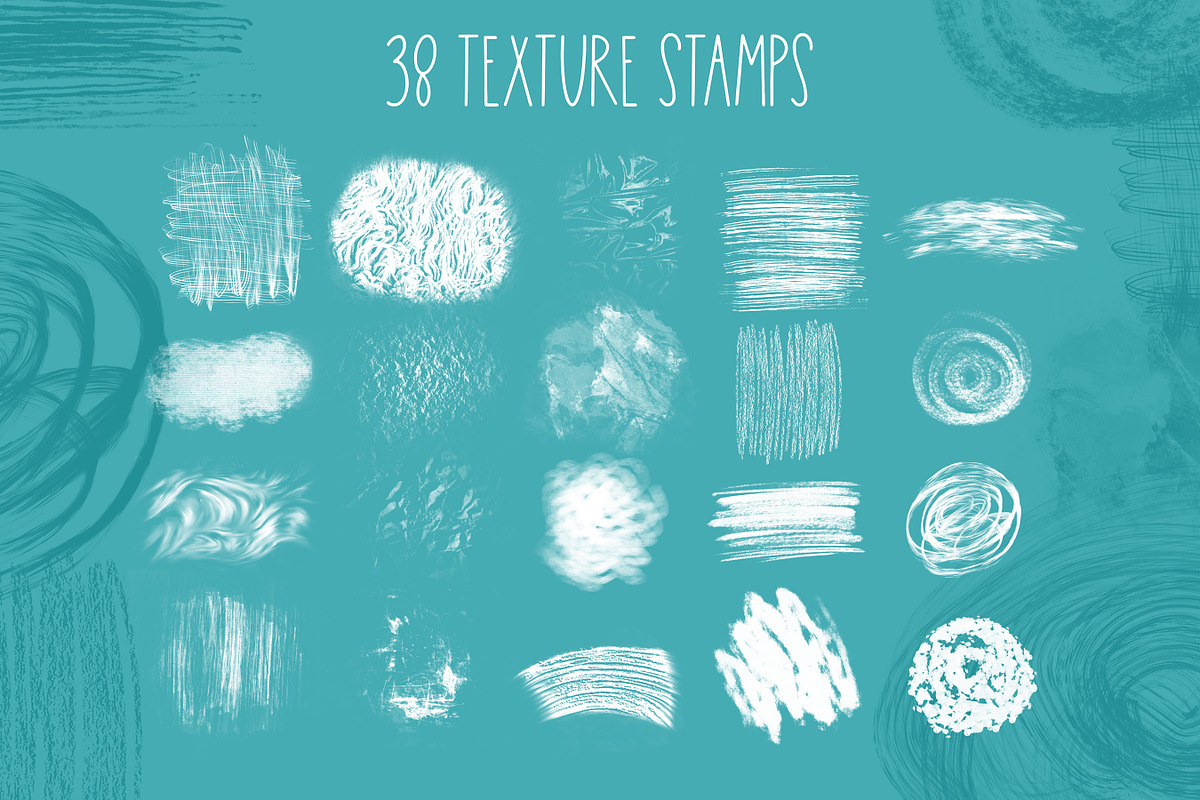 Procreate Brushes | Texture stamps, a Brush Add-On by Brushed Rose (Photo 3 of 4)