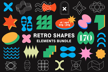 170 Retro Shapes Atelier, an Object Graphic by Katrinelly