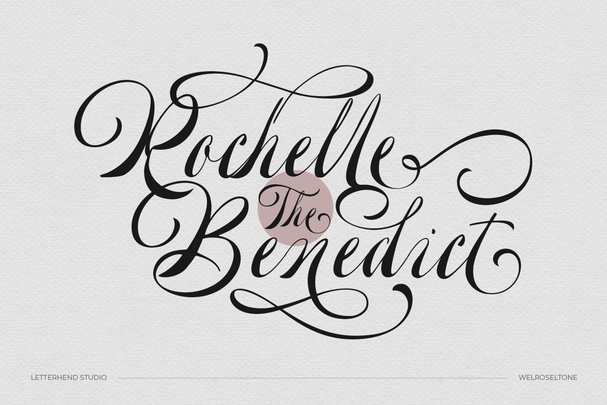 Welroseltone - Unique Script Font, a Script Font by Letterhend Studio (Photo 2 of 10)