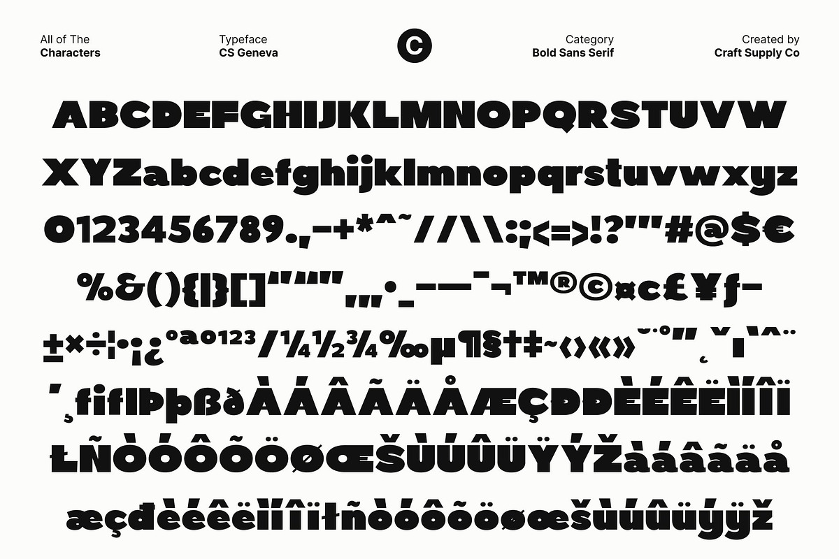 CS Geneva – Bold Sans Serif, a Sans Serif Font by Craft Supply Co. (Photo 8 of 8)
