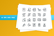 Document icons, an Outline Icon by I-RO (Thumbnail 6 of 6)