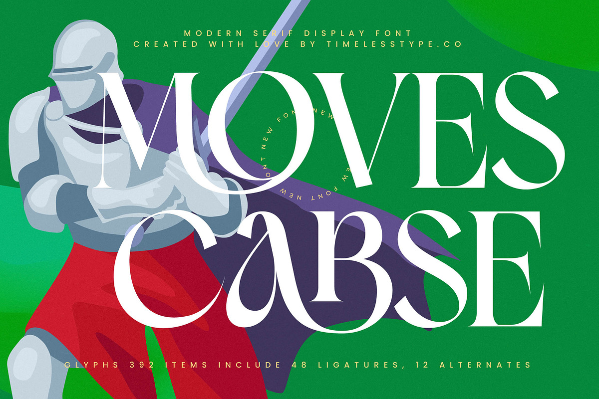 Moves Cabse Modern Display Serif, a Serif Font by timelesstype.co (Photo 1 of 20)