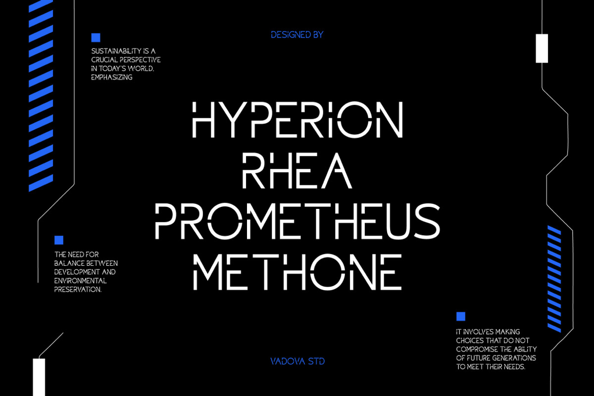 Torizon – Futuristic Sans Serif Type, a Sans Serif Font by Vadovastd (Photo 3 of 7)