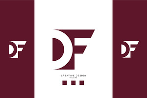 DF or FD logo monogram