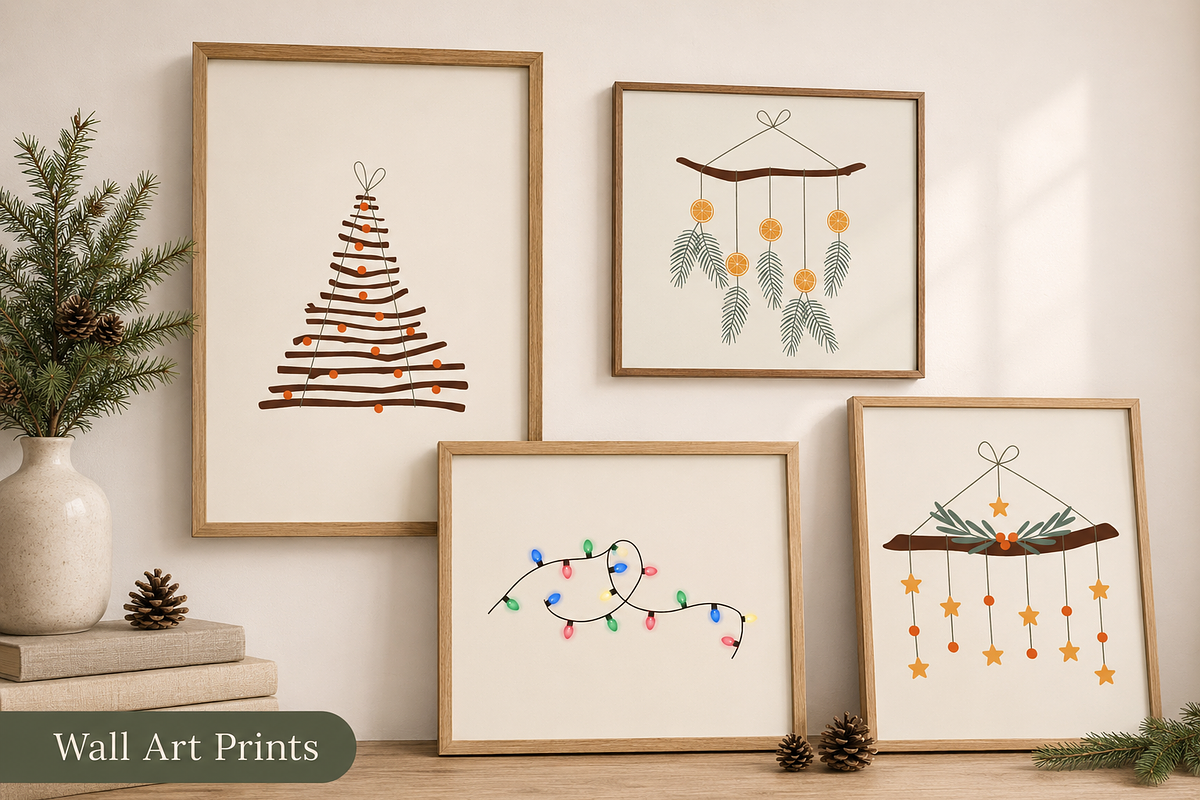 Christmas Decorations Illustrations, a Seasonal Illustration by Anna Studio (Photo 6 of 11)