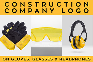 Construction company logo | Mock up