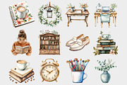 Watercolor Boho Planner Clipart, a Seasonal Illustration by Design Market (Thumbnail 3 of 5)