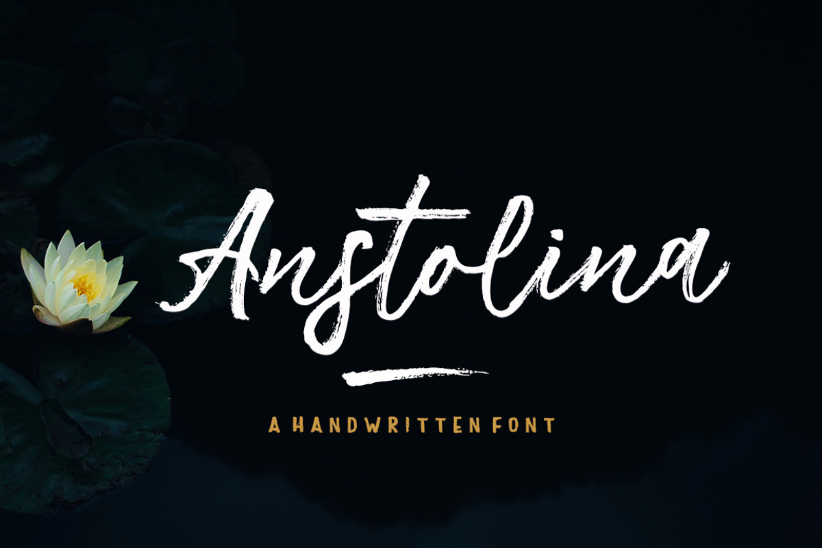 Anstolina, a Script Font by Stripes Studio (Photo 1 of 7)