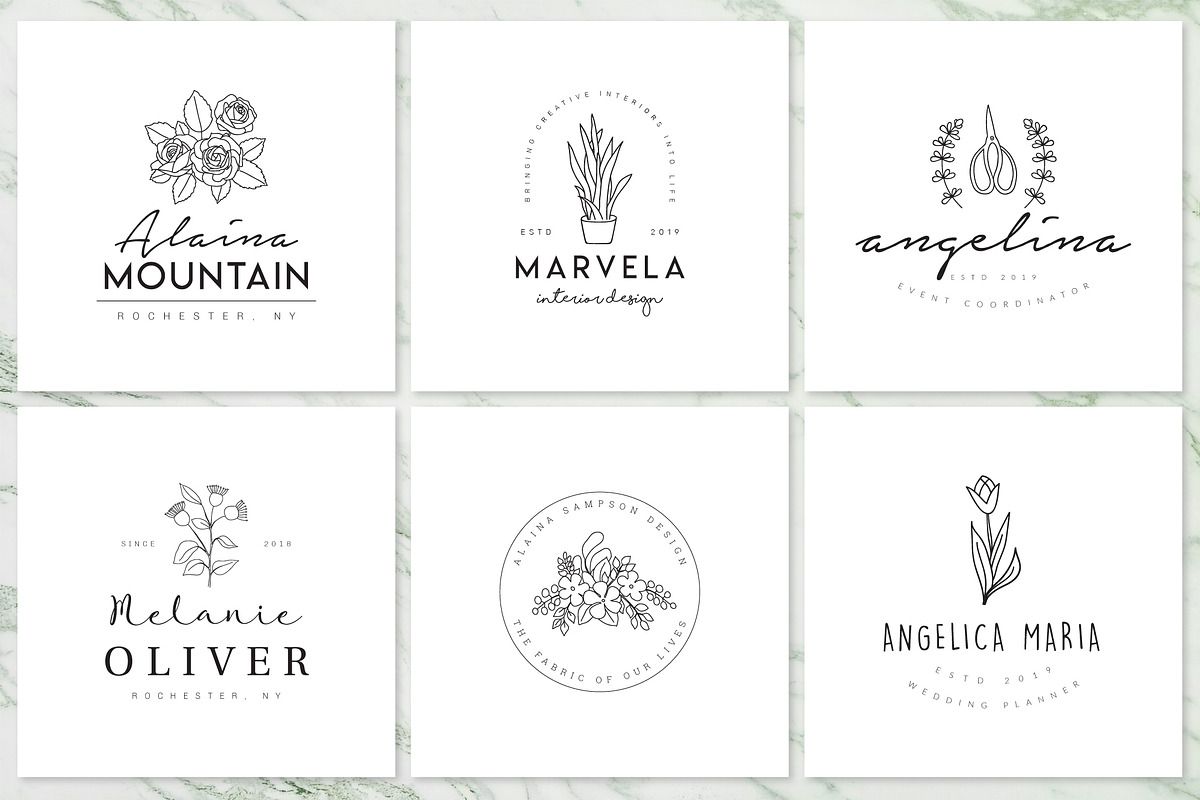 200 Hand Drawn Feminine Logo Bundle, a Branding & Logo Template by XpertgraphicD (Photo 18 of 61)