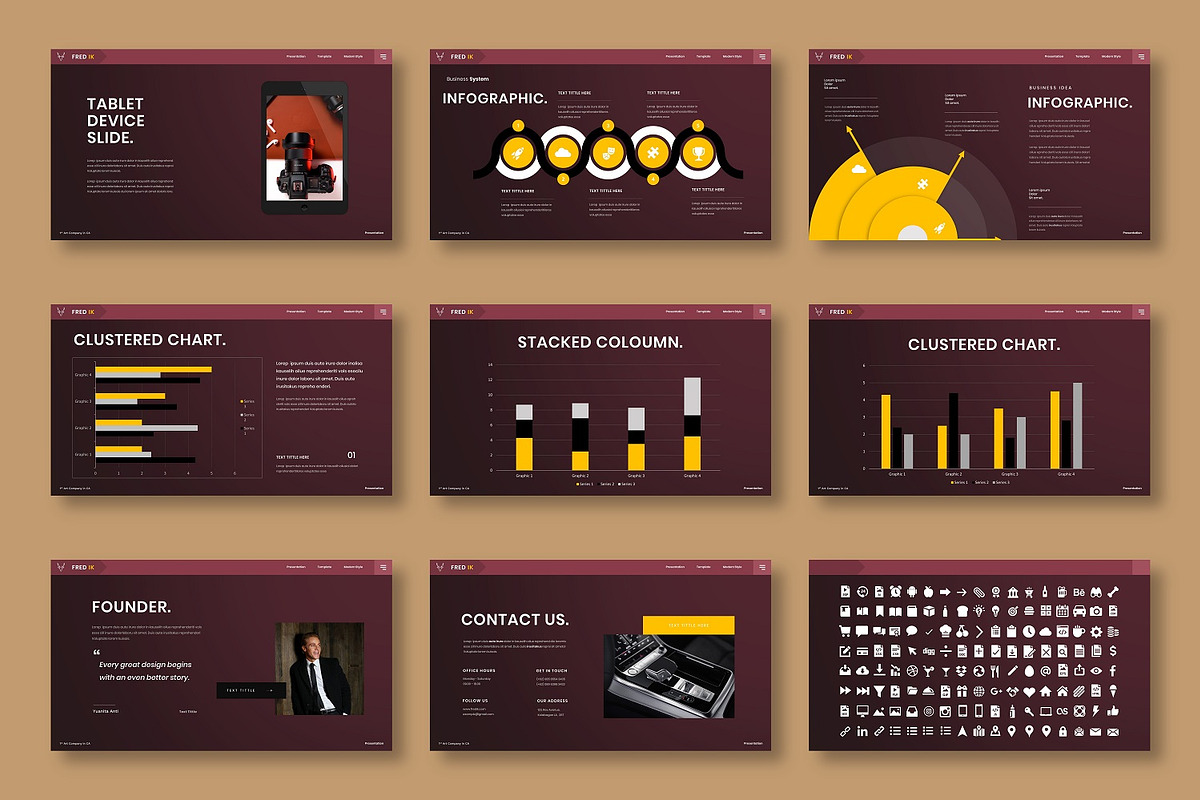 Fredik – Business PowerPoint Templat, a Presentation Template by Dens Creative Studio (Photo 5 of 6)