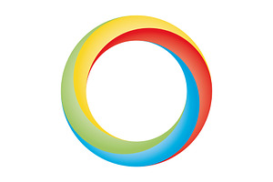 Orbit icon. Rounded vector ring