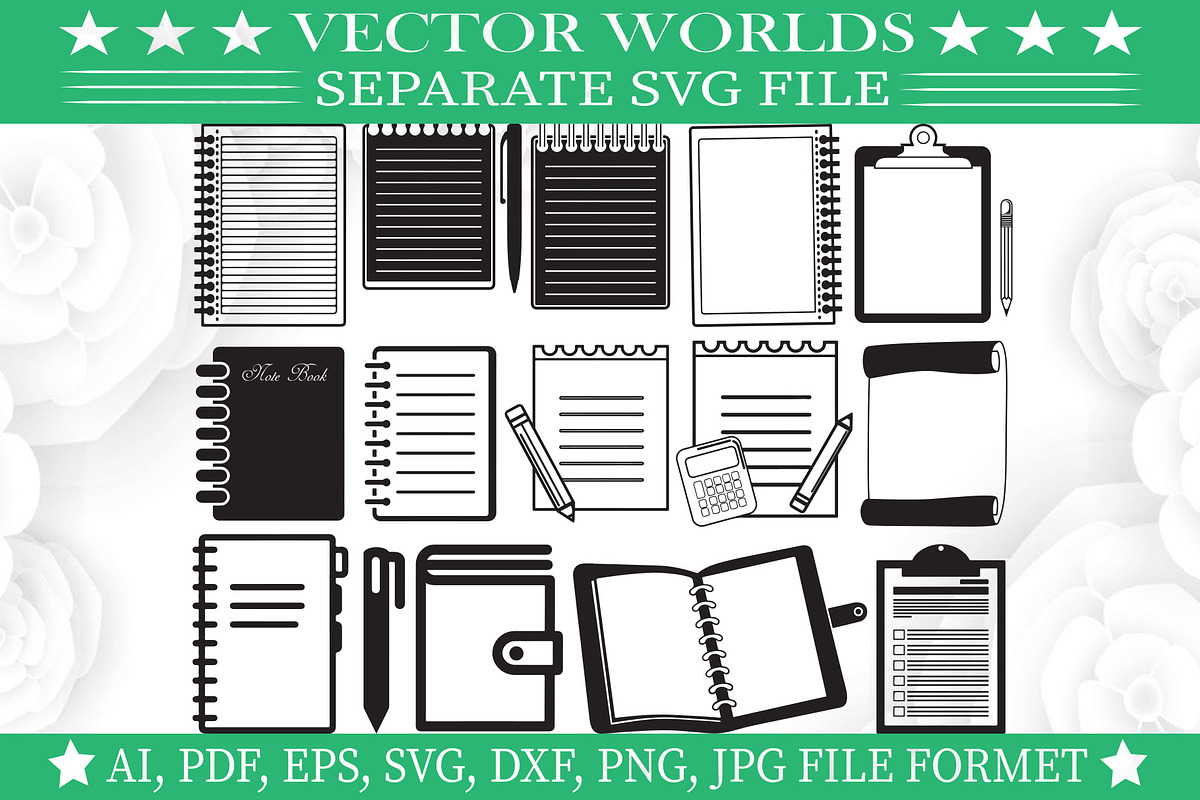 Notebook Svg, Note, Book Svg, an Object Graphic by VectorWorlds