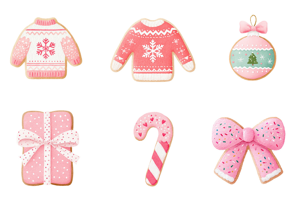 Christmas sugar cookie clipart, an Illustration by CreationArt (Photo 3 of 7)