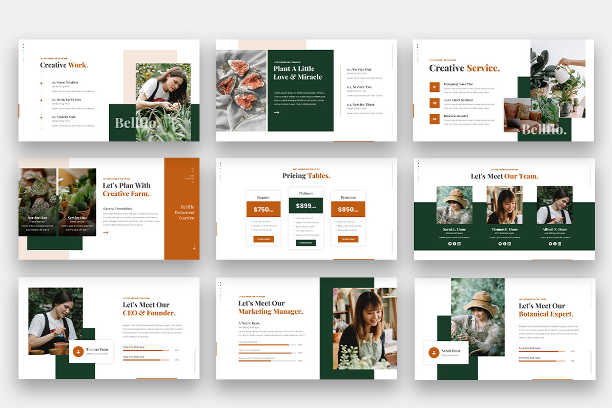 Bellflo Botanical Google Slides, a Presentation Template by kerismaker (Photo 3 of 6)