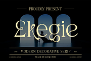 Ekegie Modern Decorative Serif Font, a Serif Font by Rasio Studio (Thumbnail 1 of 9)