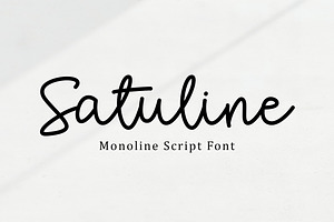 Satuline - Beautiful monoline font