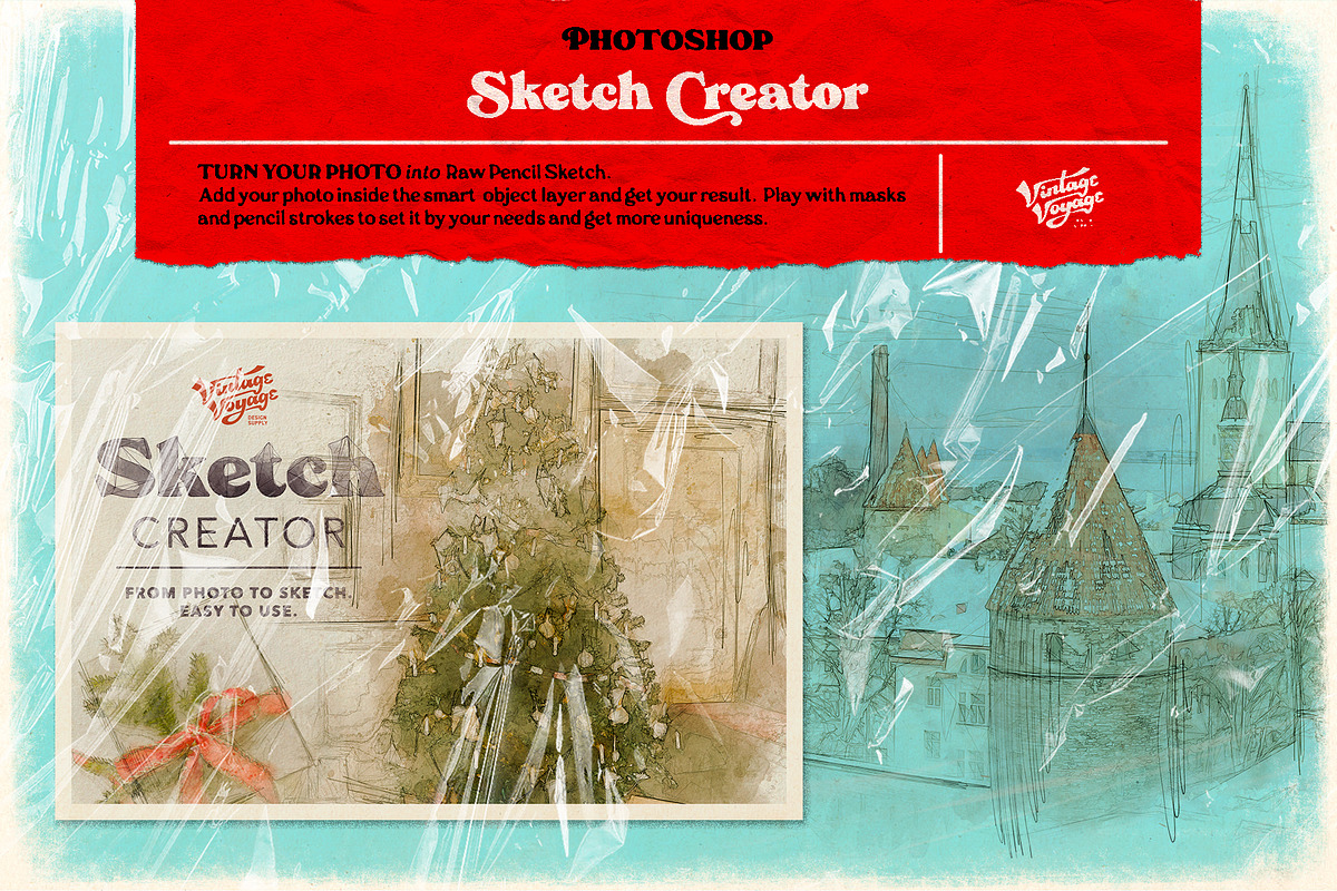 Photoshop Creator's Bundle • 7 in 1, an Action Add-On by Vintage Voyage Supply (Photo 7 of 19)