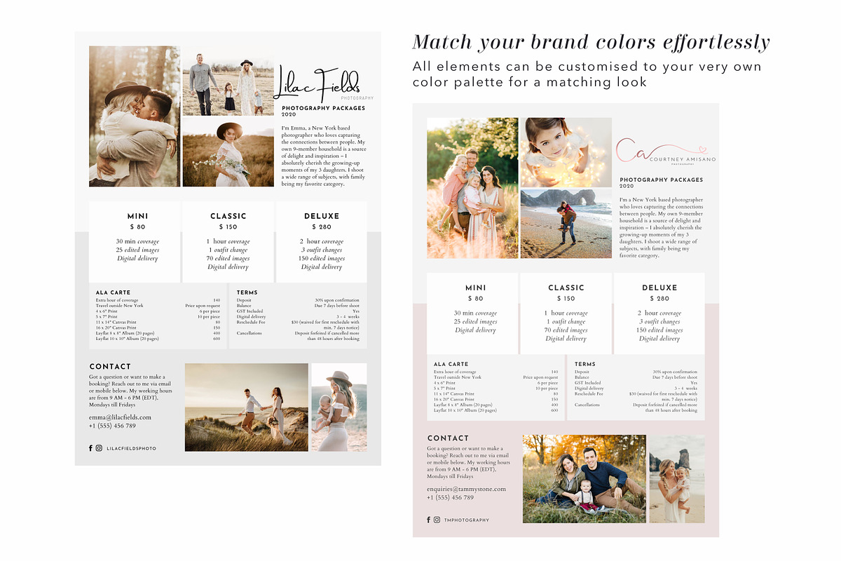 1-Page Photography Pricing Template, a Flyer Template by White Dreamers (Photo 4 of 4)