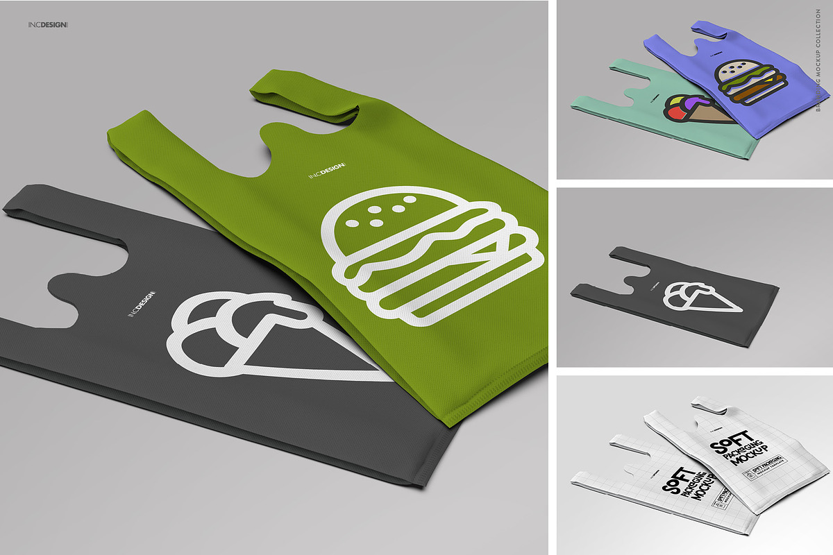 WCut Eco Bag Soft Packaging Mockup, a Packaging Mockup by INCDesign (Photo 12 of 14)