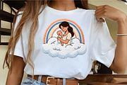 Mother Baby Rainbow Embroidery PNG, an Illustration by CrexoraLab (Thumbnail 1 of 4)