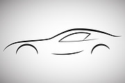 Minimal Car Logo Design, an Outline Icon by Ghagra (Thumbnail 1 of 2)
