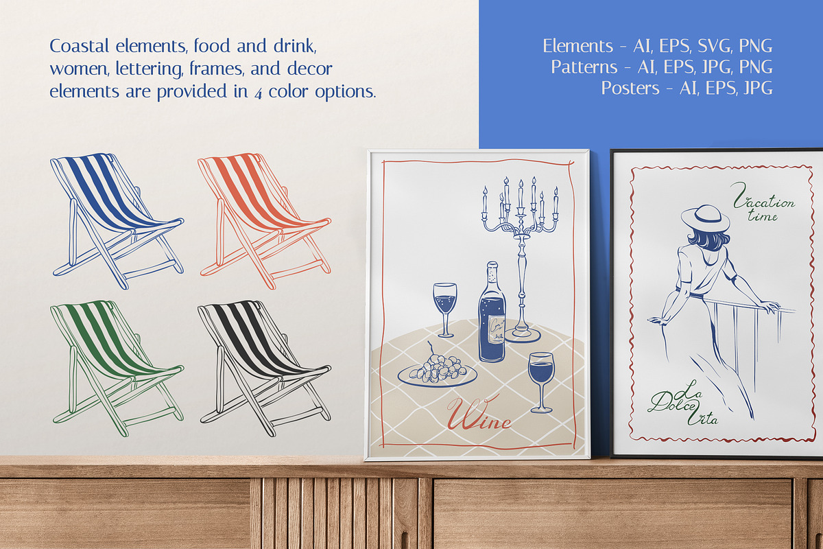 La Dolce Vita | Italian Coastal Life, an Object Illustration by Berentine.art (Photo 2 of 17)