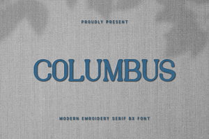 Columbus-ModernEmbroiderySerifBXFont