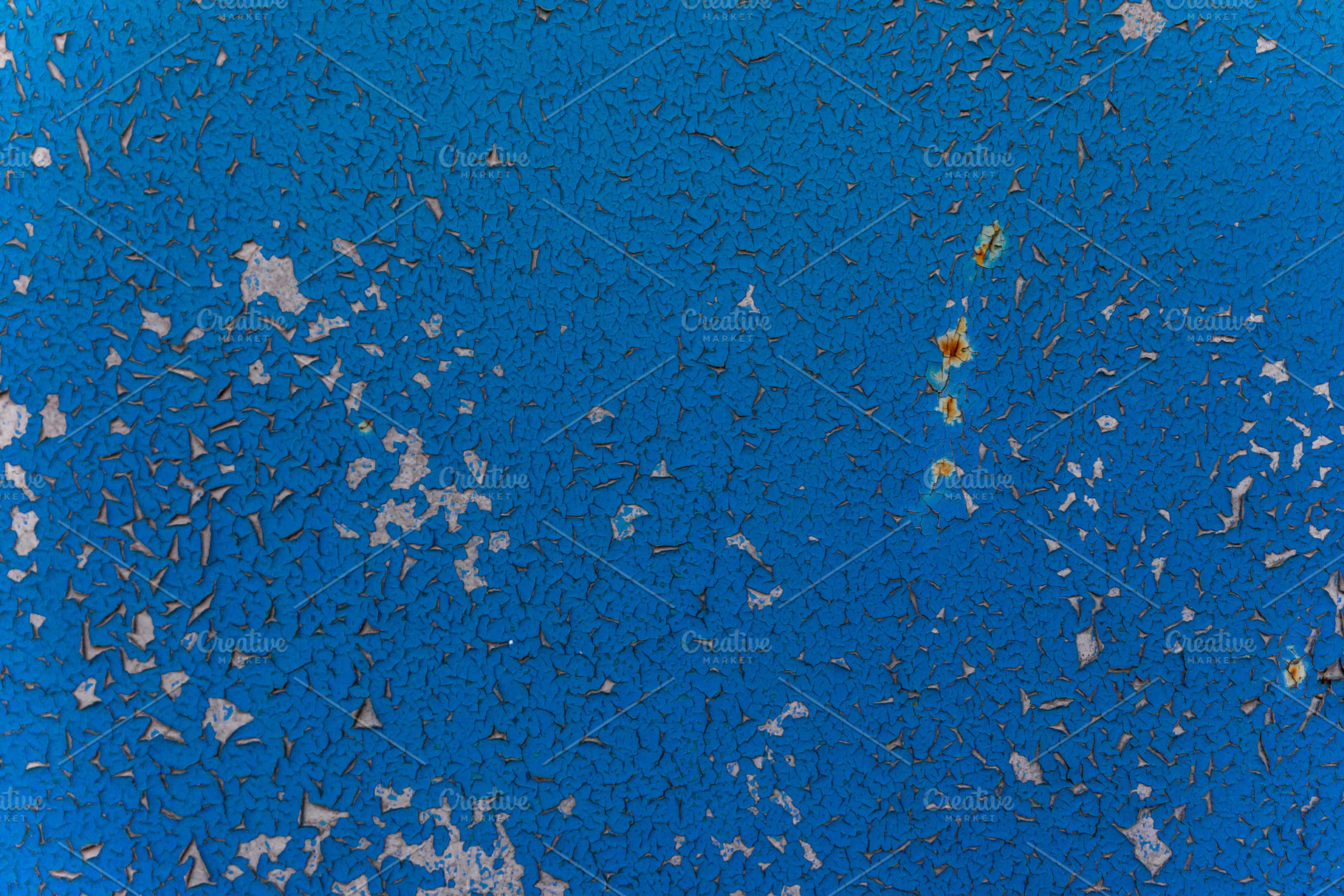 Close-up of weathered blue surface with extensive cracking and p, a Background Photo by Ales Munt