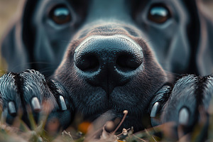 Closeup of labrador dog nose, an Animal Photo by AlyaAnd