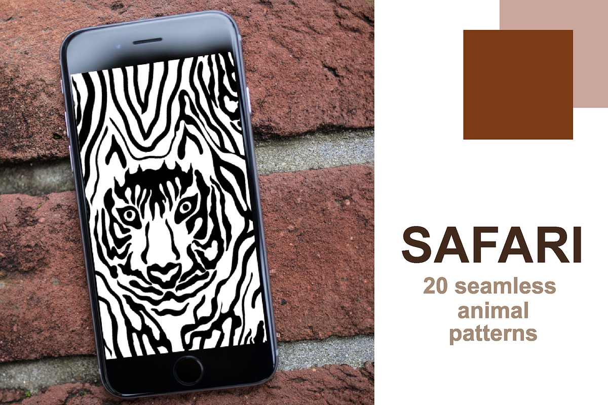 Safari Set. Seamless Animal Prints, a Pattern Graphic by Svetlana Kononova (Photo 9 of 9)