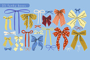 FUNKY BOWS: clipart, an Object Illustration by Elliko shop (Thumbnail 2 of 6)