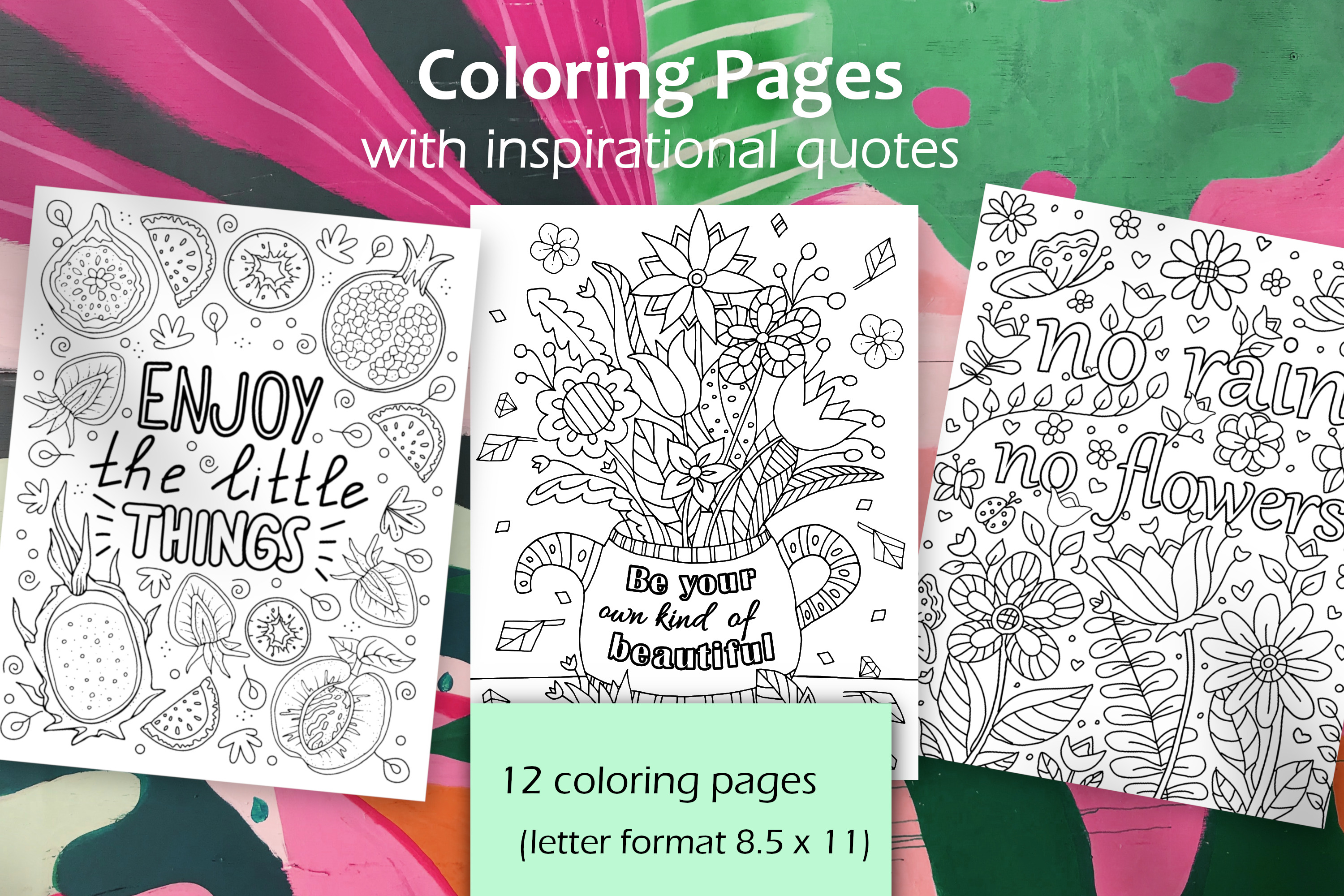 Coloring Pages & Inspirational Quotes